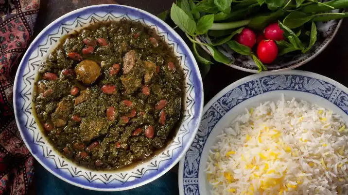 ریشه how to make persian ghorme sabzi